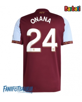 Aston Villa Amadou Onana #24 Tricou Fotbal Replică 2025-26 Barbati Acasa